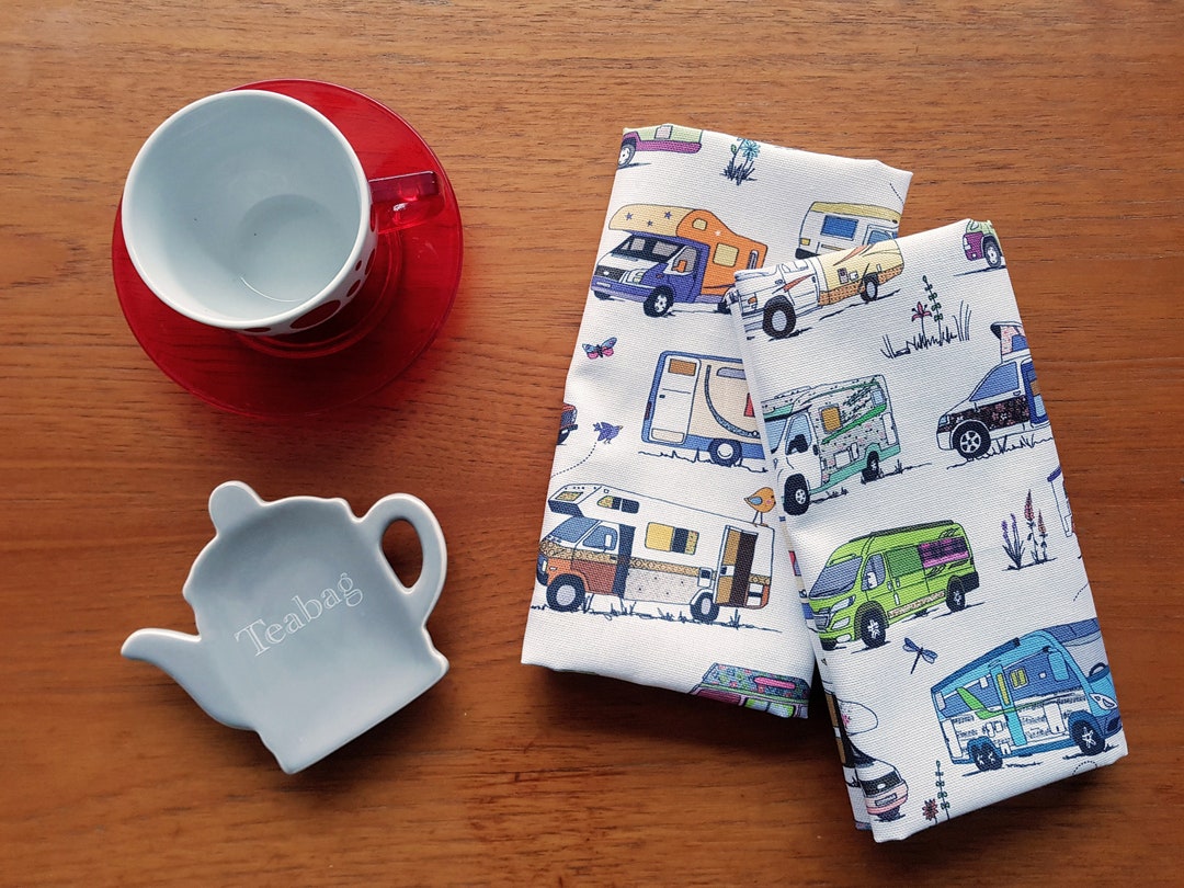 Motorhome Tea Towel white Etsy