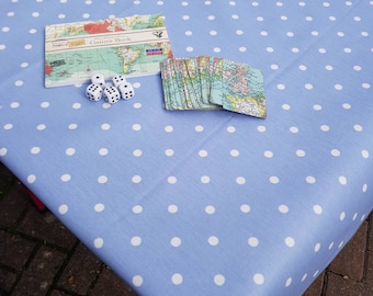 Light Blue (Matt) oilcloth tablecloth