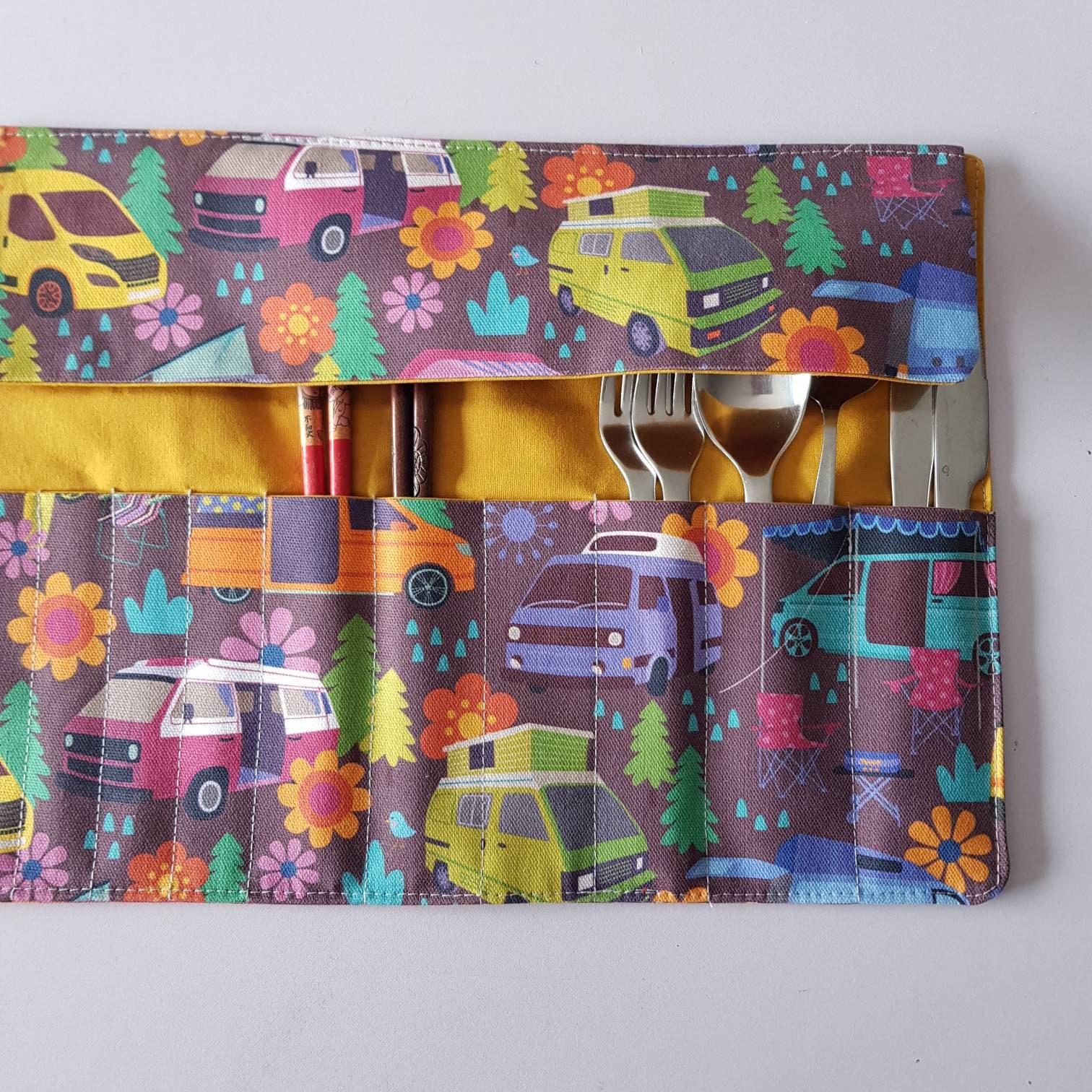 Campervan Cutlery Roll Tools and Stationery Roll Etsy UK
