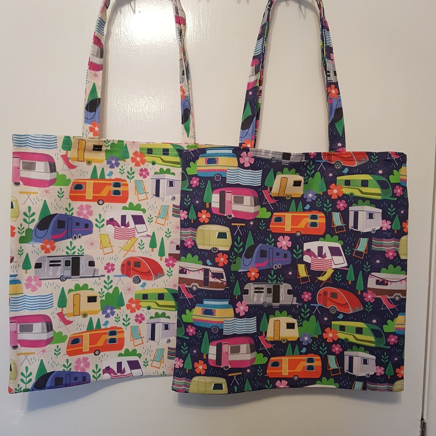 Cotton caravan reusable tote, shopping, shopper, market bag