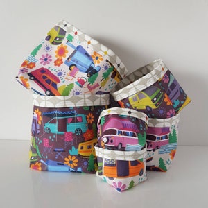 Campervan Fabric Storage Baskets