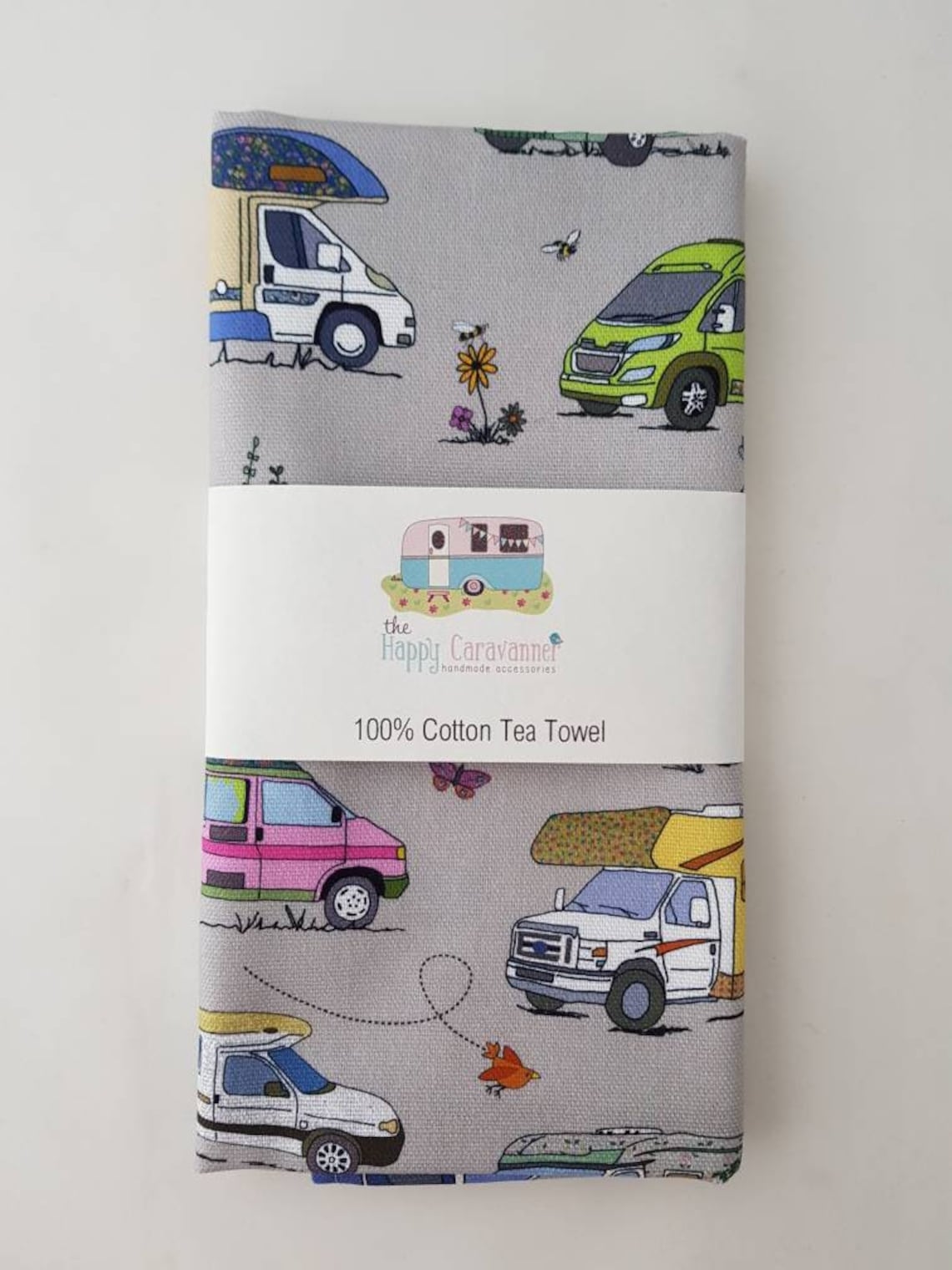 Cotton Motorhome / Campervan Tea Towel Etsy UK