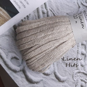 100% linnen linttape 5 mm ruw onthard natuurlijk linnen Lichtgrijs streng van 20 meter/22 yds Naaien Handwerk Sieraden Linnen Hit!