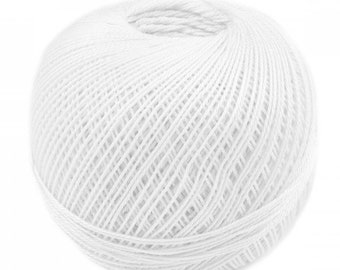 SNEHURKA White Cotton Crochette Yarn 3 ply Cotton Threads 200 meters / 222 yds Handicratf, Art, DIY. Free Shipping.  Linen Hit