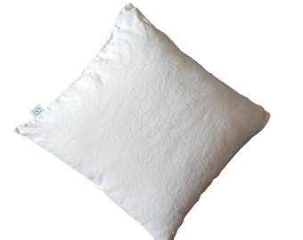 Hemp Pillow Cover Cream 40x40 cm / 16x16" Zipper Pillow Free Shipping, Minimal Textile Pillow Organic Hemp 100% Vegan Linen Hit