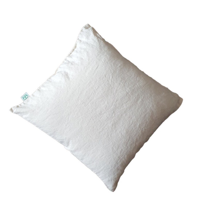 Hemp Pillow Cover Cream 40x40 cm / 16x16 Zipper Pillow Free Shipping, Minimal Textile Pillow Organic Hemp 100% Vegan Linen Hit zdjęcie 1