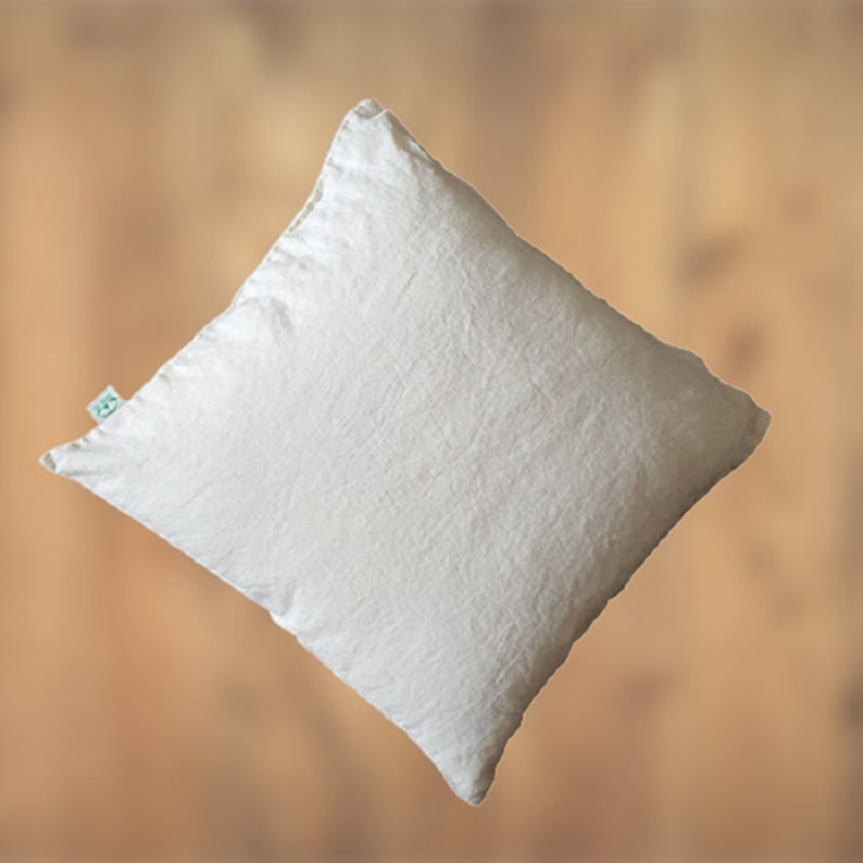 Hemp Pillow Cover Cream 40x40 cm / 16x16 Zipper Pillow Free Shipping, Minimal Textile Pillow Organic Hemp 100% Vegan Linen Hit zdjęcie 2