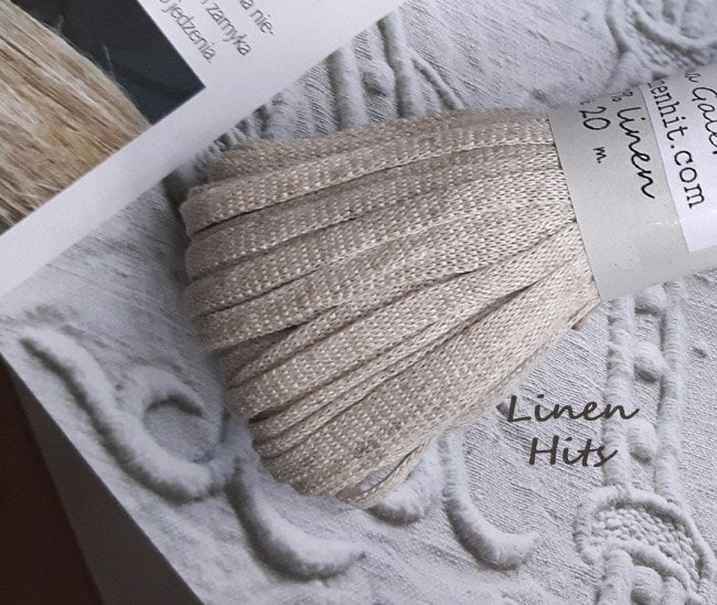 100% Leinen Band Band 5 mm Roh Softened Naturleinen Hellgrau Strang von 20 Meter/22 yds Nähen Handwerk Schmuck Leinen Hit!