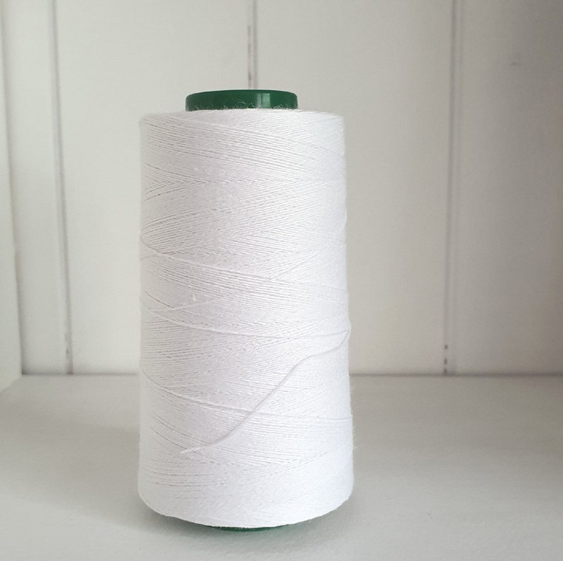 Linen Thread 1000 m 1 White Spool hand & machine quilting sewing craft lace jewelry Linen Hit image 2