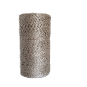 Linen Thread Linen Cord Exclusive 0,9 mm 3 ply Natural Grey Beige Flax Spool 130 m / 144 yards Linen Yarn Jewelry Embroidery Lace Linen Hit image 1