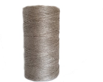 Linen Thread Linen Cord Exclusive 0,9 mm 3 ply Natural Grey Beige Flax Spool 130 m / 144 yards Linen Yarn Jewelry Embroidery Lace Linen Hit