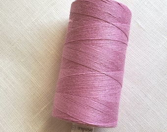 Linen Bobbin 500 m, Set of Linen Thread 1/5/10 Light Pink Violet Spools hand & machine quilting sewing craft lace jewelry Linen Hit