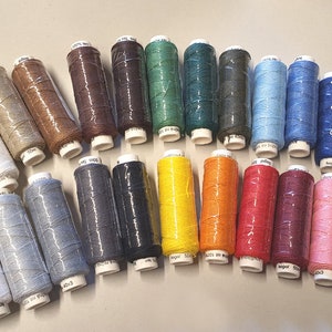 23 spools of Czech Linen Threads - Threads for hand & machine, quilting, sewing, craft, lace, jewelry Linen Hit