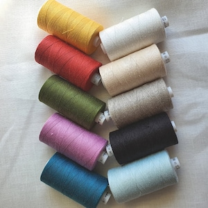10 colores de hilos de lino, cada bobina de lino de 500 m, hilos de lino para manualidades, acolchado a mano y a máquina, costura, manualidades, encaje, joyería, Linen Hit
