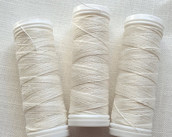 Set of Linen Thread 5/10/20 Ecru Spools Hand & Machine | Etsy