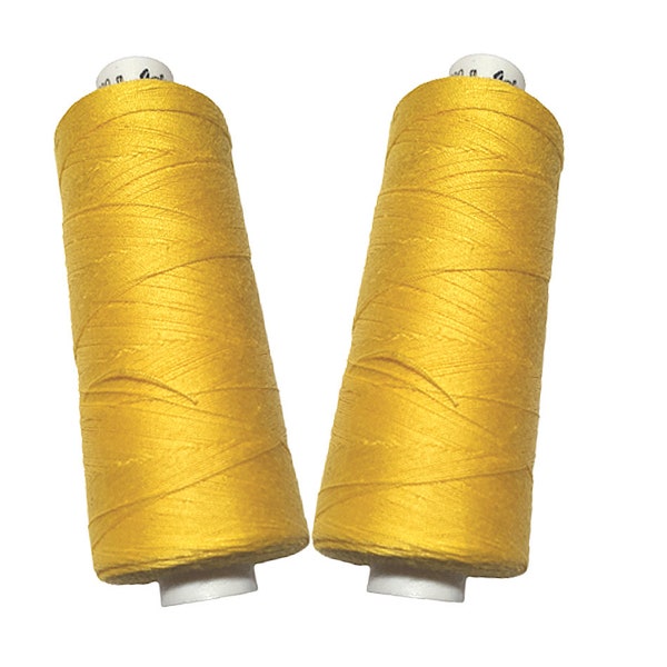 Yellow Cotton Threads of 80 weight 1 or 5 pcs Cotton Bobbin 500 m COTTO 80 Threads for hand & machine quilting sewing craft Linen Hit