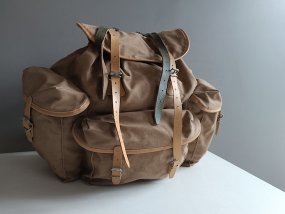 French Vintage Large Scout Lafuma Backpack / French Military