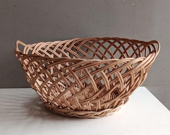 フランスのヴィンテージ籐バスケットホームデコレーションキッチンmi