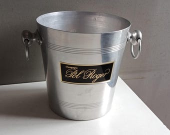 Cubitera/cubitera de champán de aluminio vintage Pol Roger / Epernay