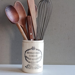 Vintage marmalade jam ironstone jar pot Dundee James Keiller & Son's / fruit pottery marmelade crock sandstone