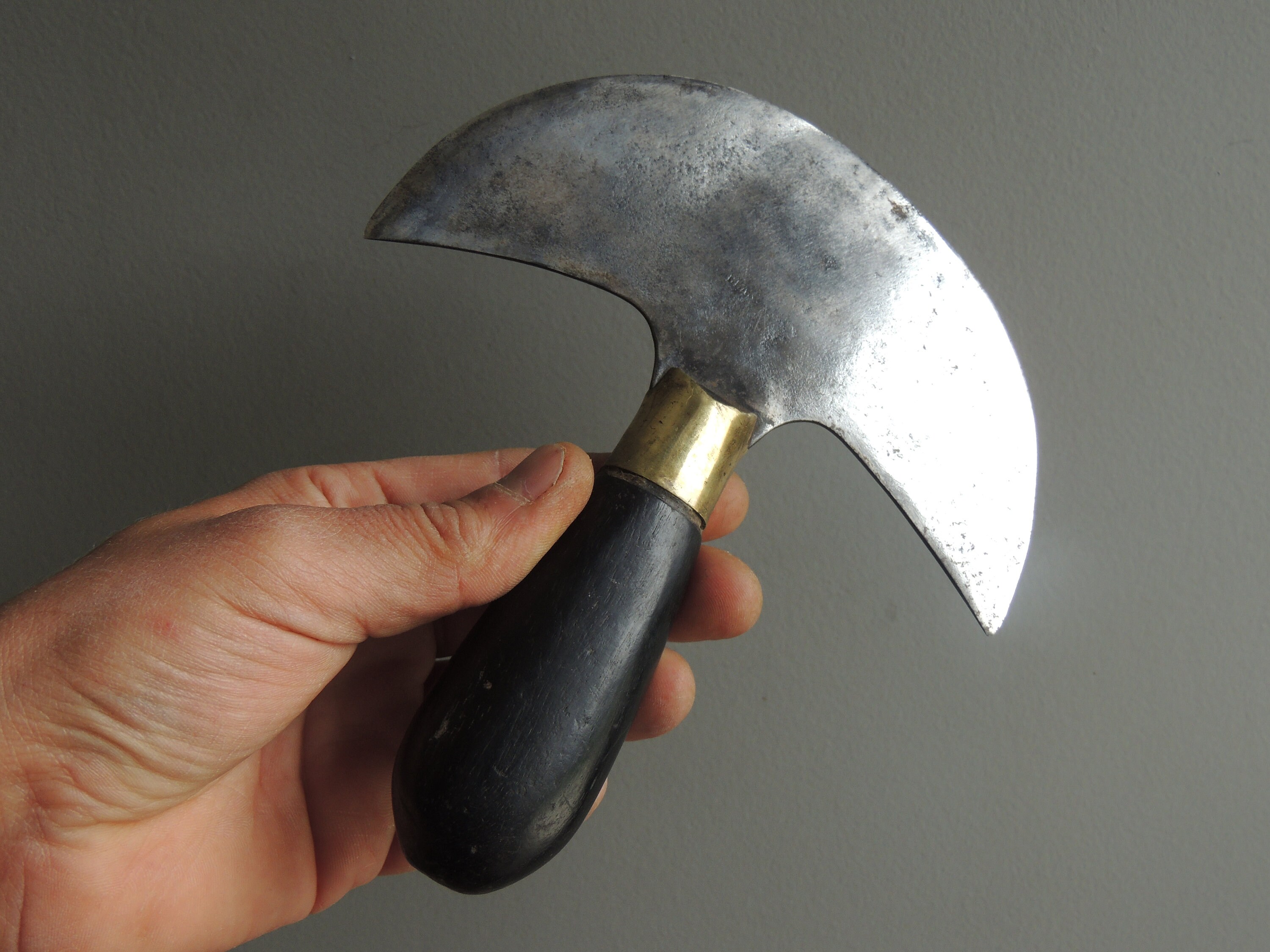 Antique French Half Moon Knife Blanchard Foot Knife / Leather Etsy