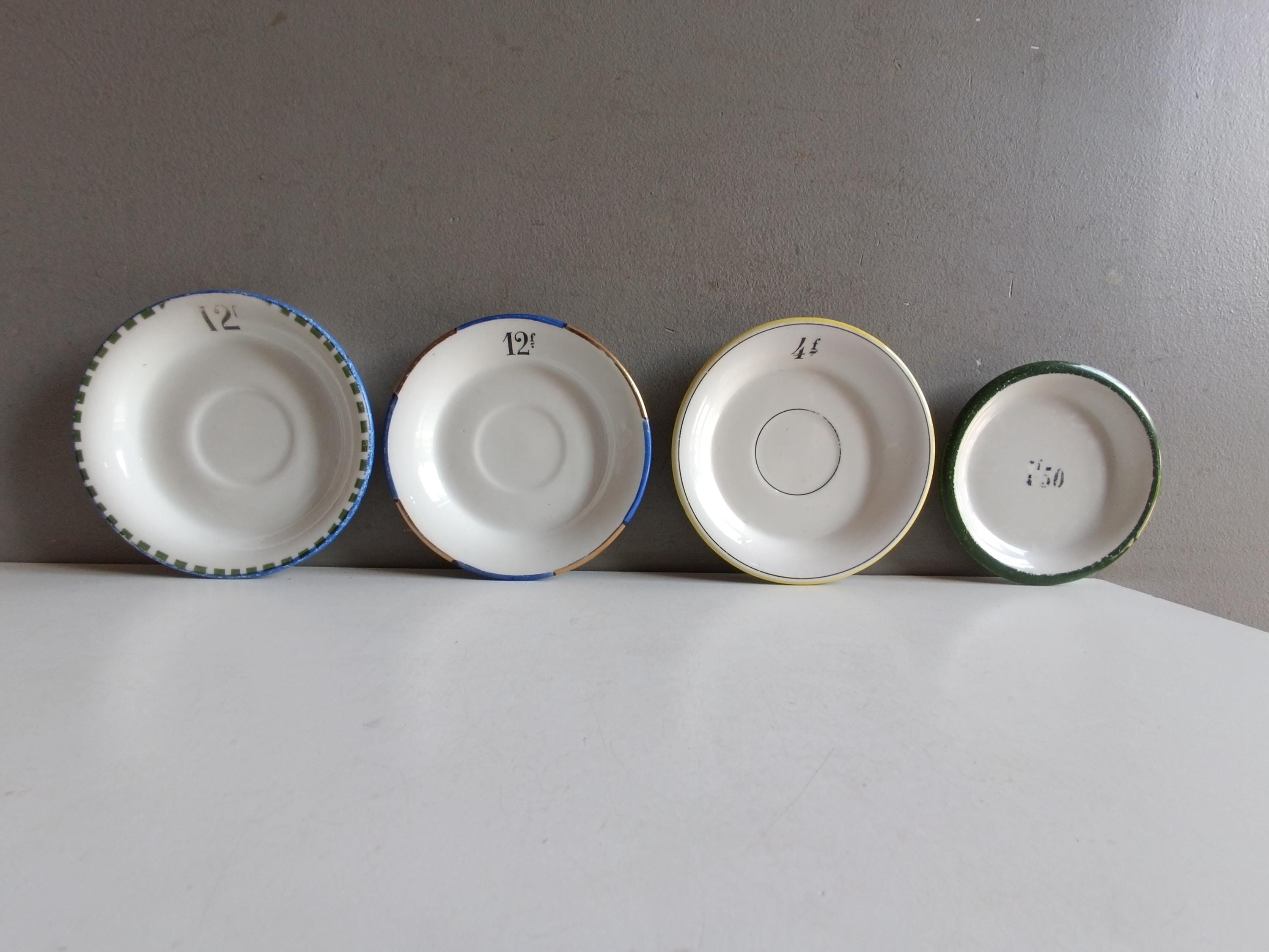 フランスアンティーク カフェ ビストロのマネープレート 3枚