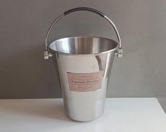 Seau à champagne en aluminium laurent perrier vintage made in france