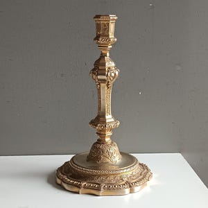 Antique French chiseled bronze candle holder candlestick 19th Louis XIV Regence / Victorian sconce light ormolu / nice quality