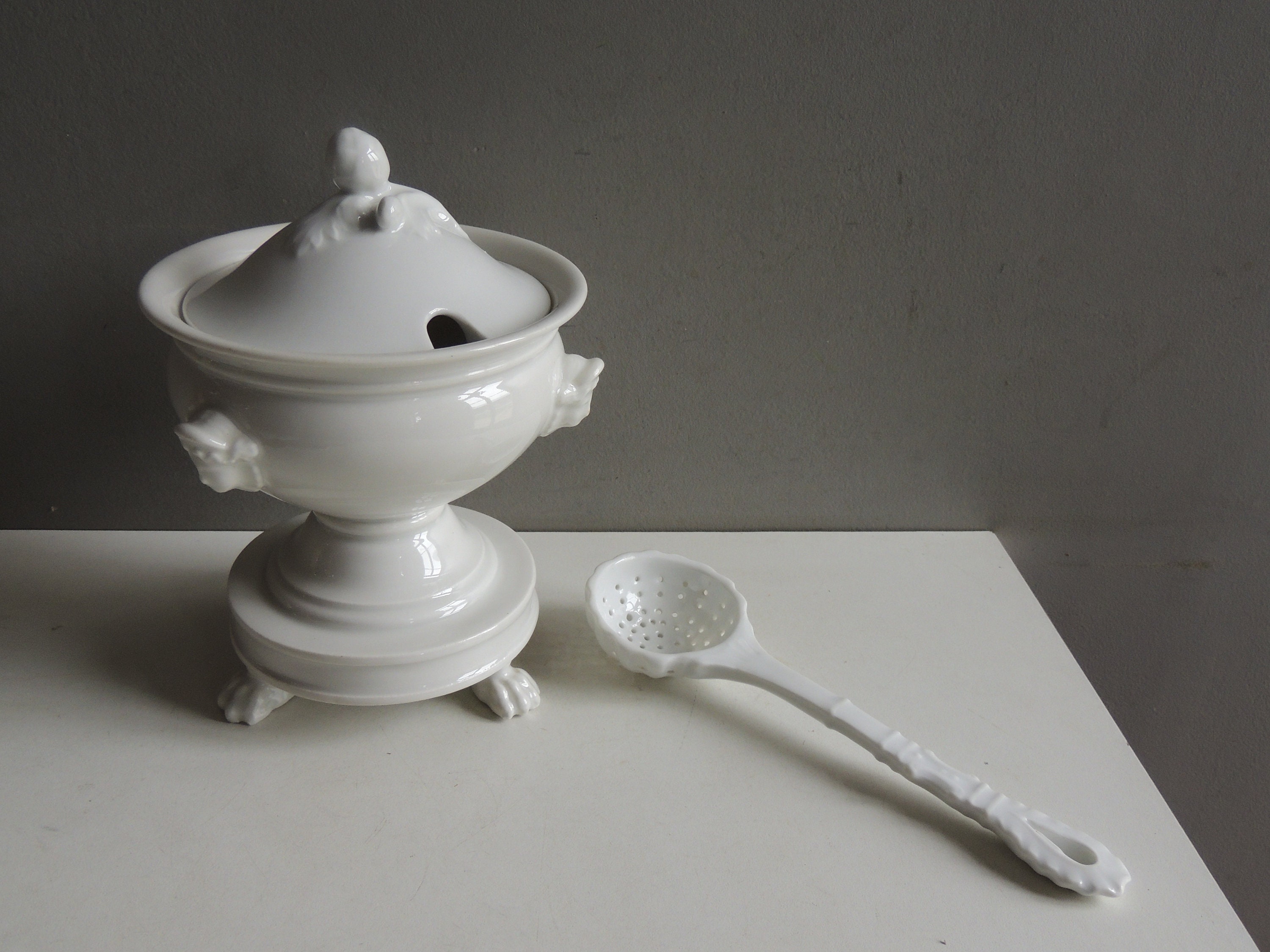 Superbe Pot à Confiture Jules Vieillard Bordeaux/Confiturier Soupière Saucière Bol Faïence Porcelain