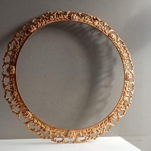 Antique French large gilt bronze frame with node Louis XVI 19th / mirror portrait painting photo / Paris Victorian decor