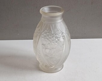 アールデコ サテンガラス 花瓶「ヴェルサイユ」特大、1930年 H