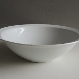 Antique French large mixing bowl basin white ironstone From Luneville 19th / basin deep vegetable dish opaque porcelain shabby chic table