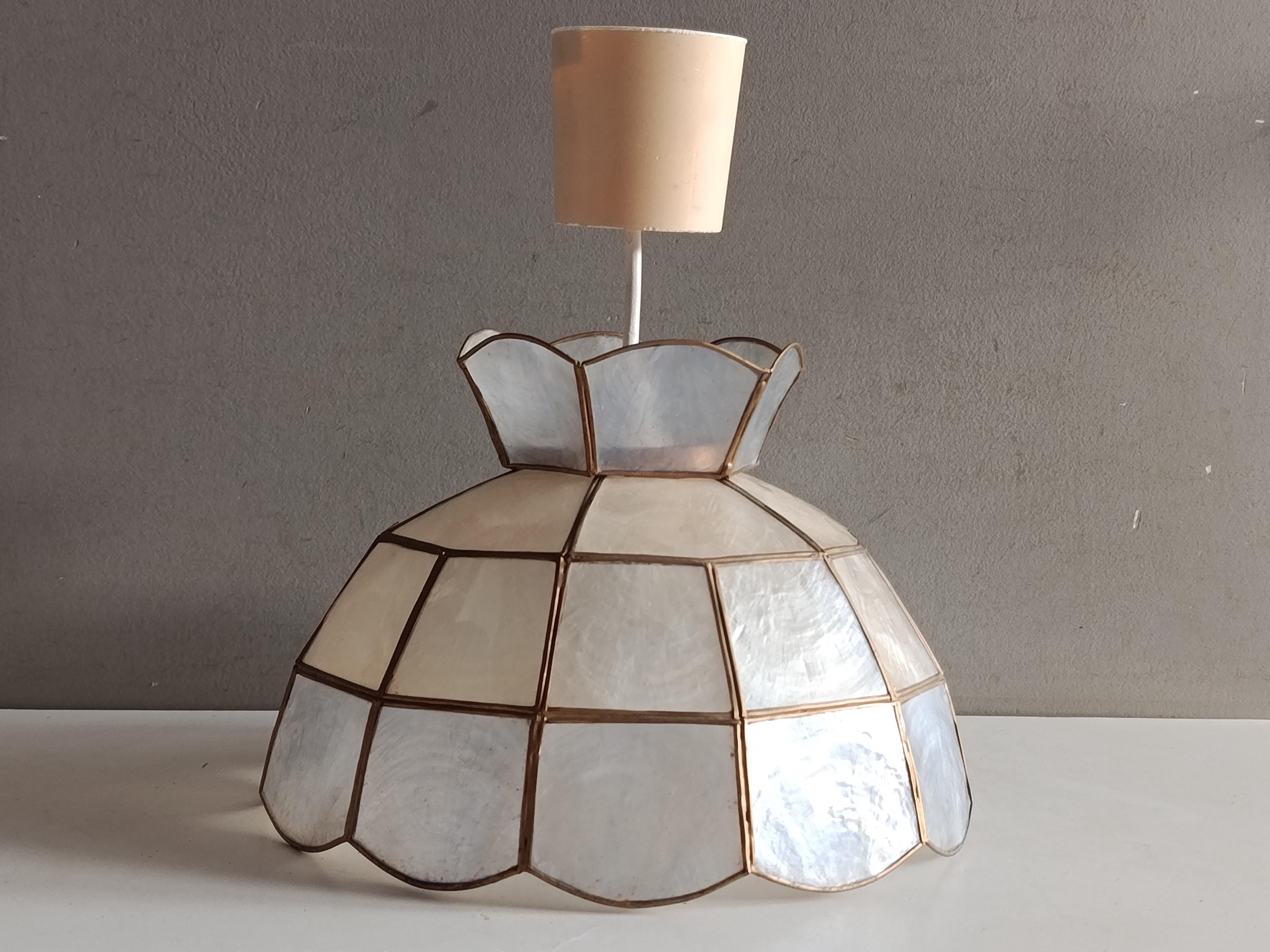 Abat-jour Vintage Coughtrie Glasgow 1930 - Verre Clair, Style Art Deco, Extérieur