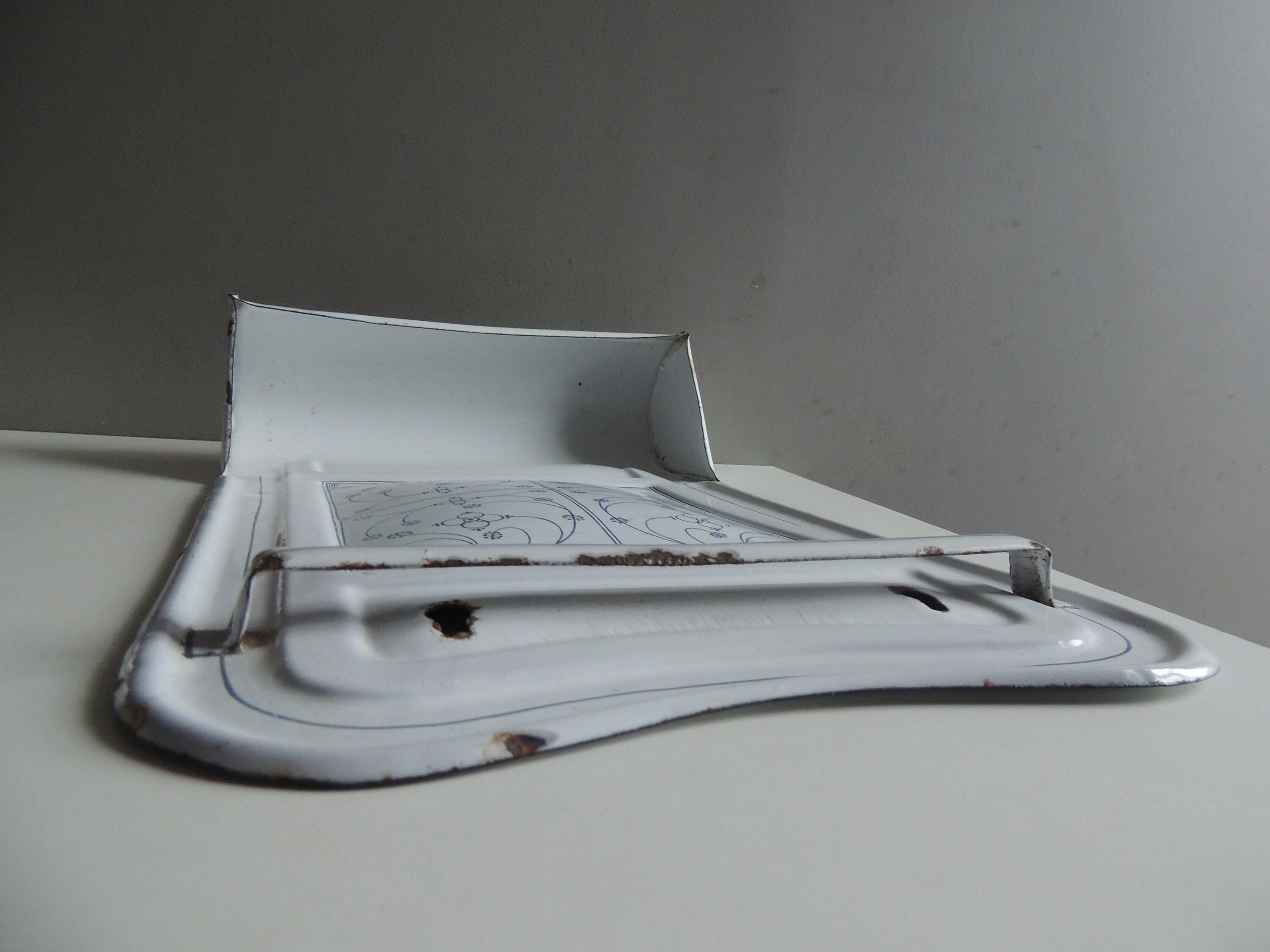 French Antique Enamel Ladle Utensils Holder Rack Drainer With Etsy