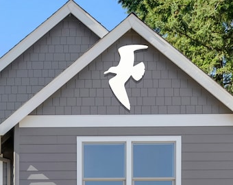 Large Weatherproof PVC Seagull: Outdoor Coastal Beach House Decor