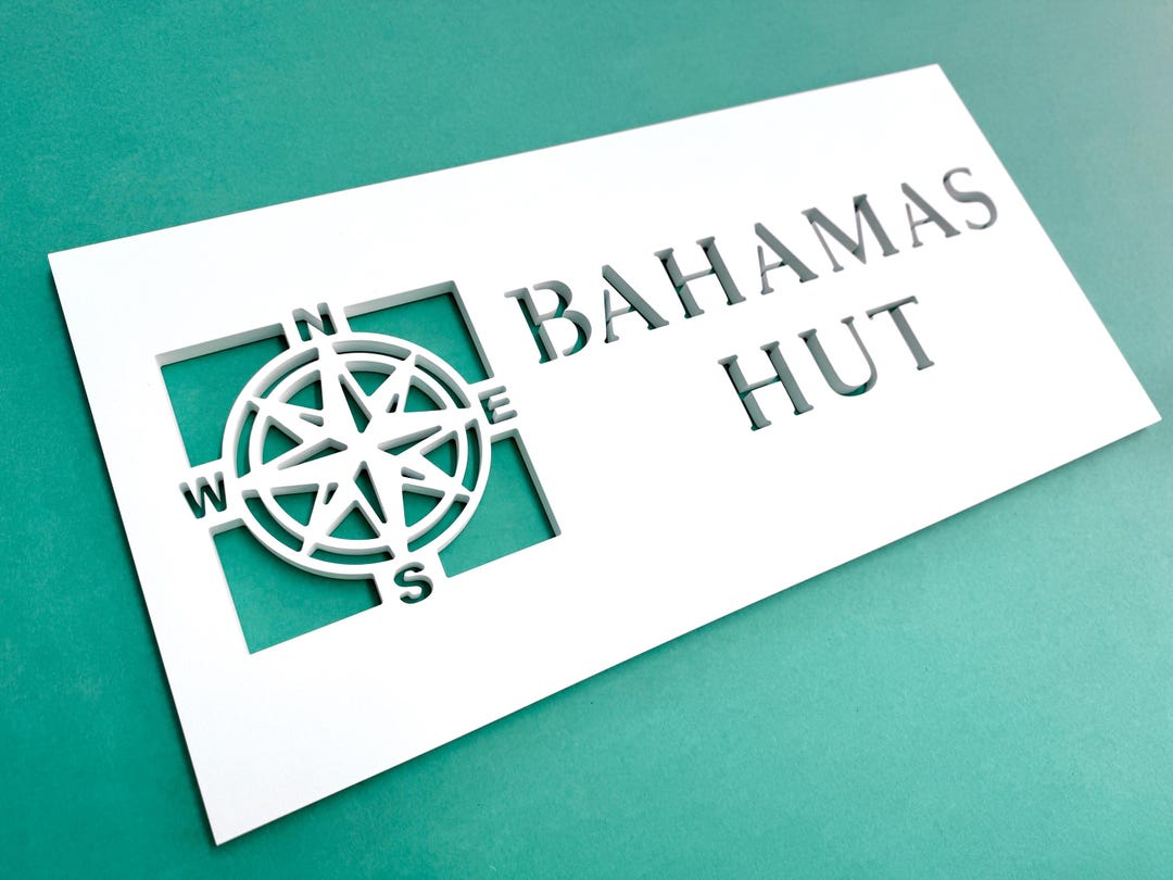 Personalized Compass Rose House Sign: Outdoor Coastal Home Weatherproof ...