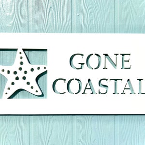 Custom Starfish House Name Sign, Weatherproof Personalized Home Name, Coastal Beach House Decor, Outdoor Exterior PVC Sign