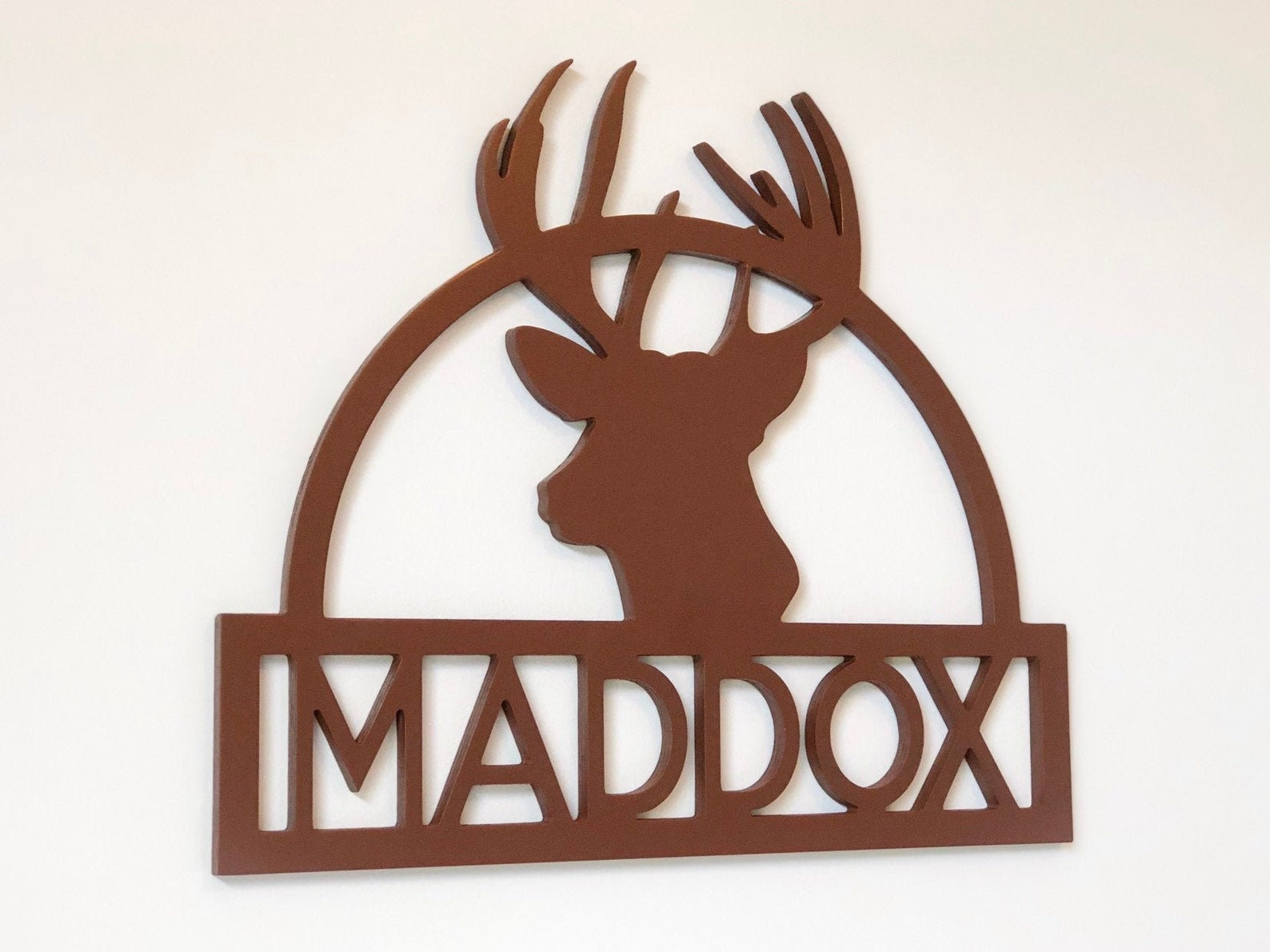 Little Buck Deer Antler Name Sign Woodland Nursery Decor Etsy