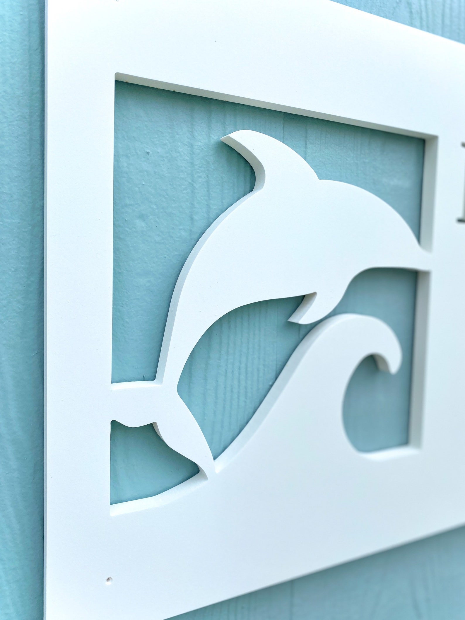 Custom Dolphin Beach House Name Sign Weatherproof Etsy