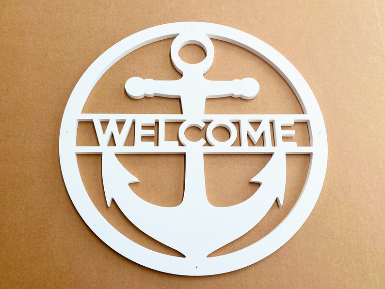 Personalized Anchor Welcome Sign: Nautical Coastal Decor - Weatherproof ...