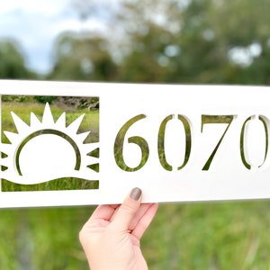 Weatherproof Sun Address Sign: Coastal House Numbers for Beach House