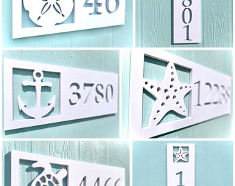 Vertical Starfish Address Sign, Weatherproof PVC House Numbers, Coastal  Beach House Address Plaque, Exterior Home Decor, Housewarming Gift 