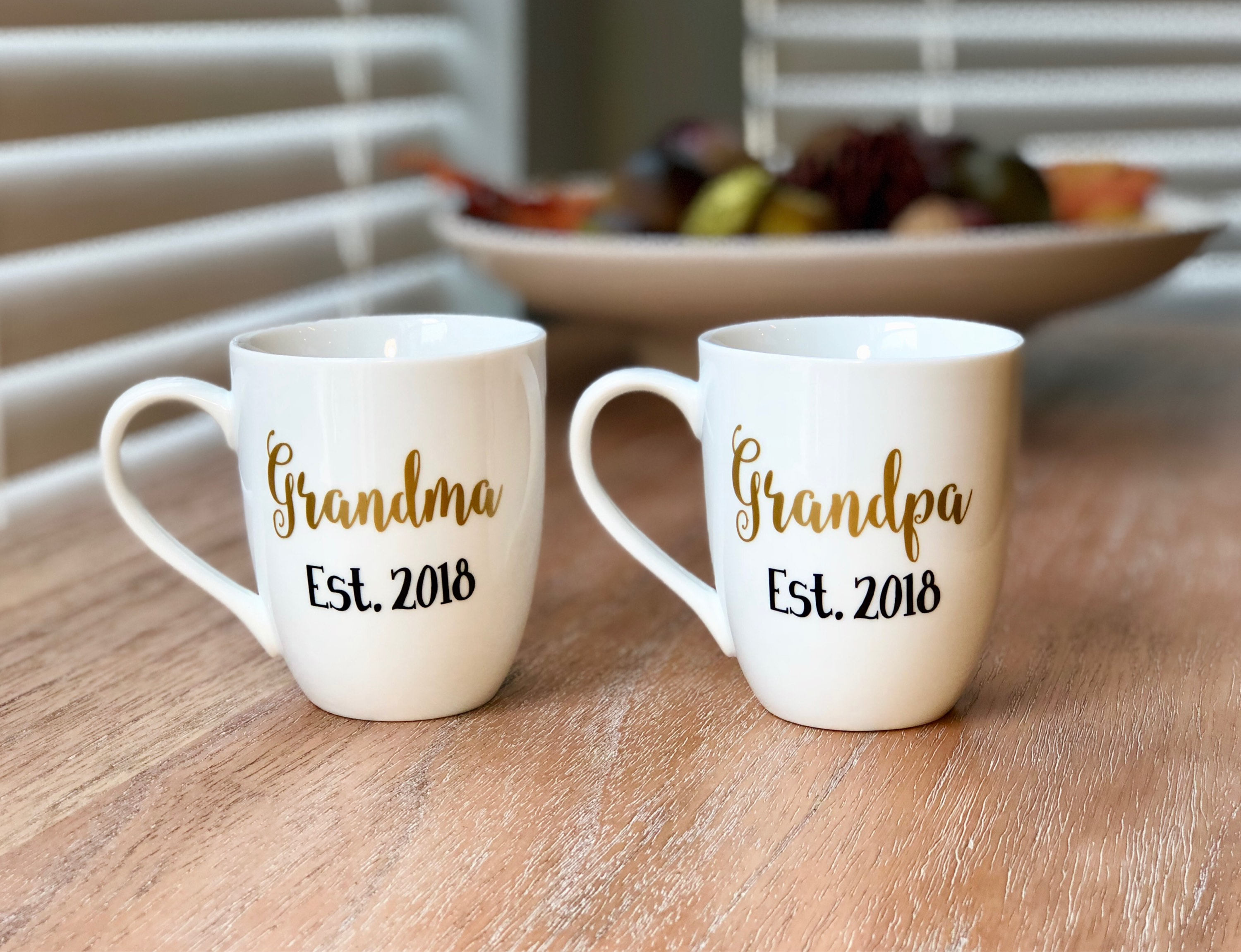 Grandparent Gift Personalized Grandparent Mugs Pregnancy Etsy