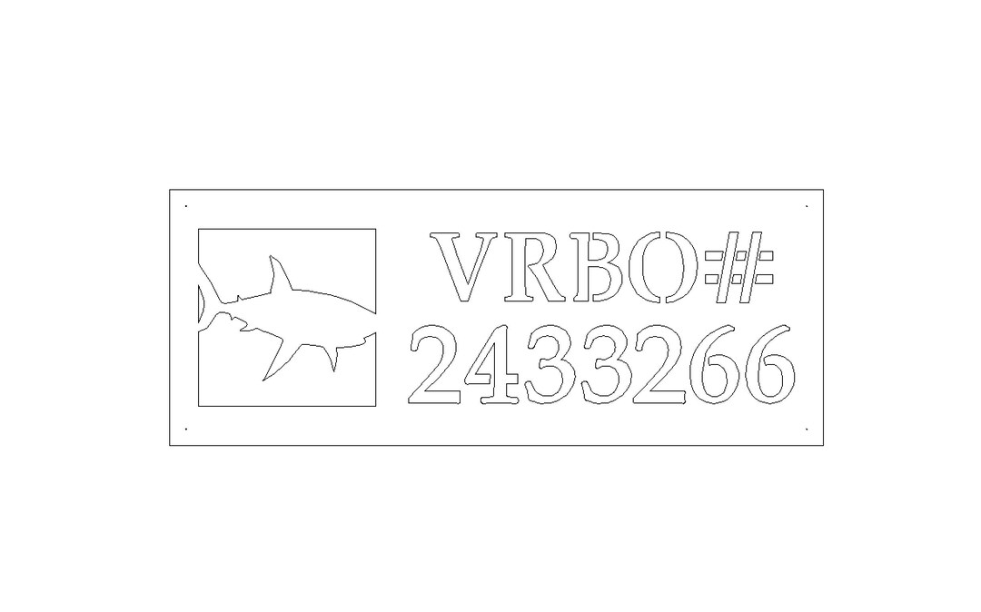 Rental House Property Number Sign, Exterior Weatherproof PVC Sign