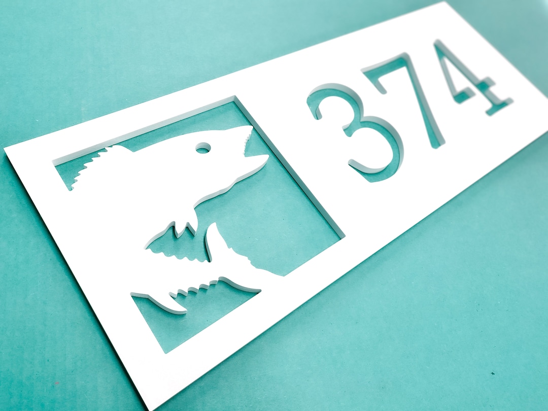 Wahoo Fish Address Sign: Weatherproof Beach House Numbers - Etsy