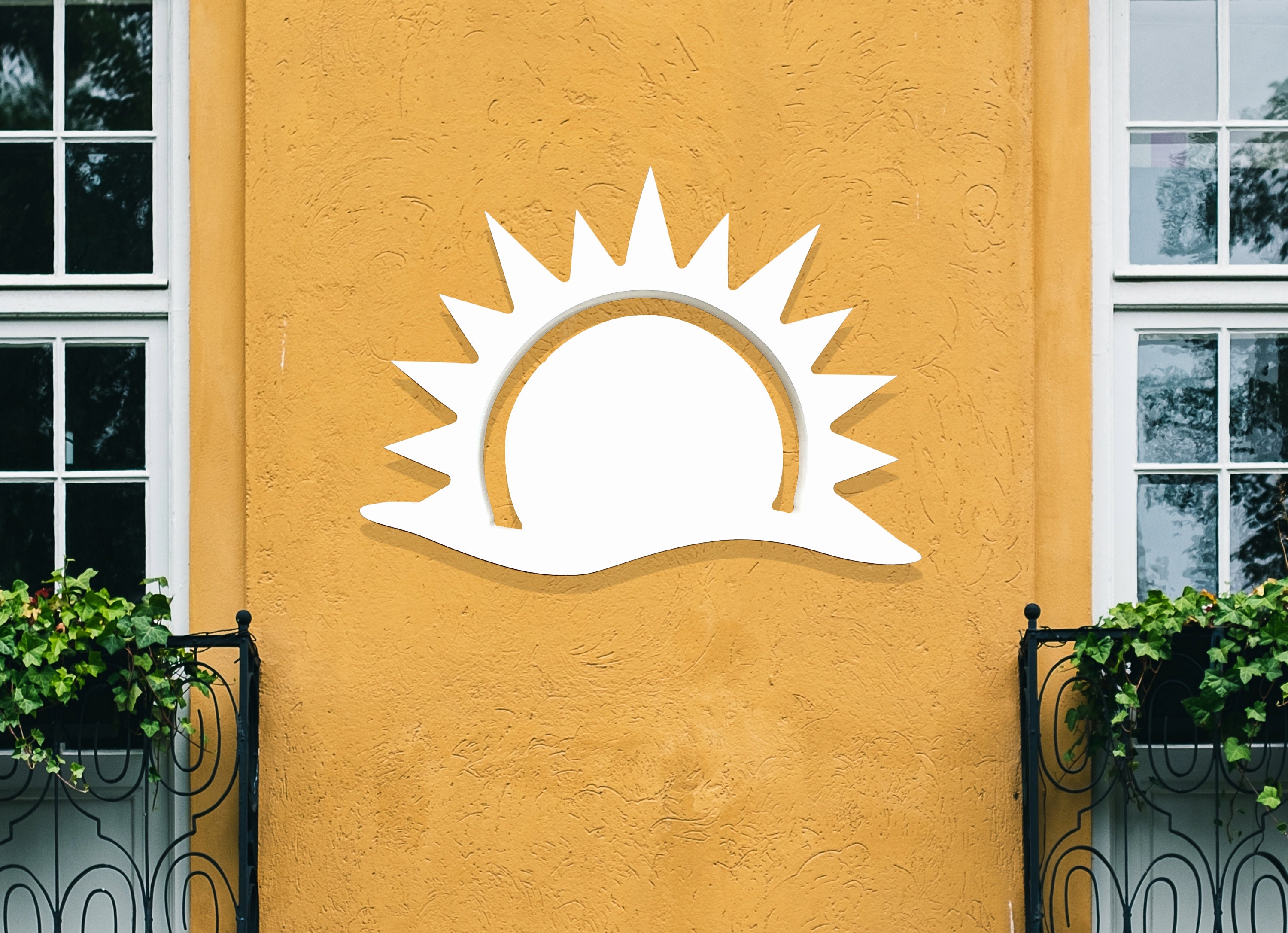 Sun Window Sign Large Weatherproof Sun Wall Art Sign: Outdoor Coastal Beach House Decor ...