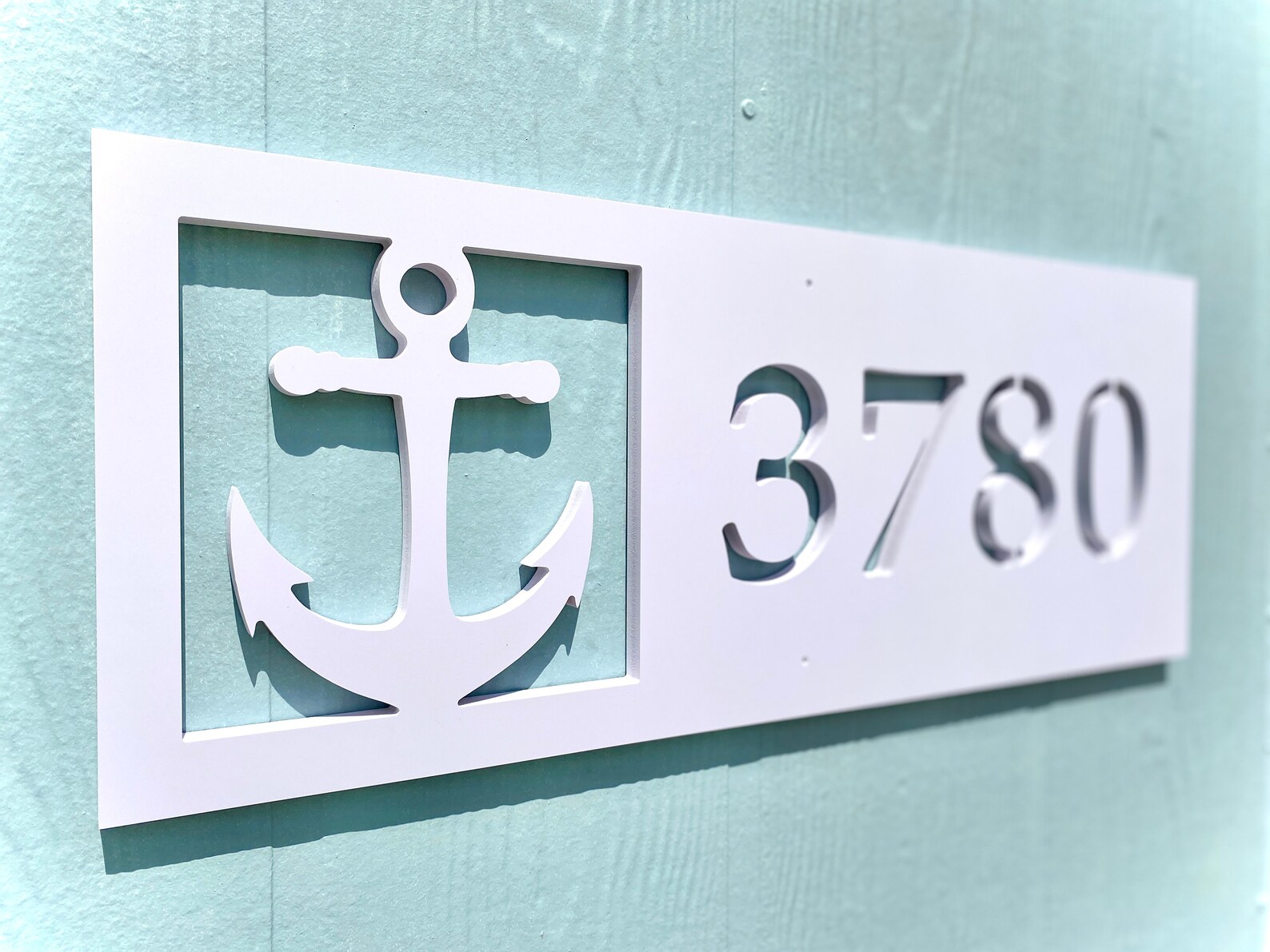 Horizontal Nautical Anchor Address Sign Weatherproof PVC Etsy