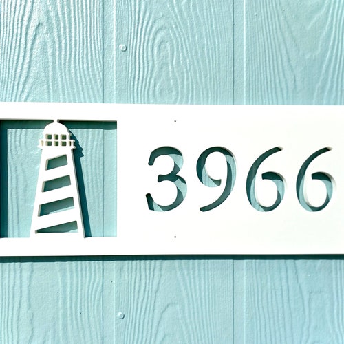 Horizontal Nautical Anchor Address Sign Weatherproof PVC Etsy