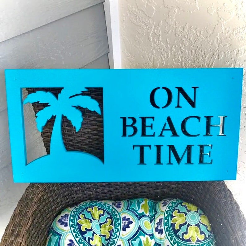 Custom Palm Tree Beach House Name Sign Weatherproof Etsy