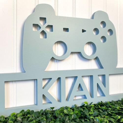 Gamer Name Sign Video Game Controller Name Sign Boys or Etsy